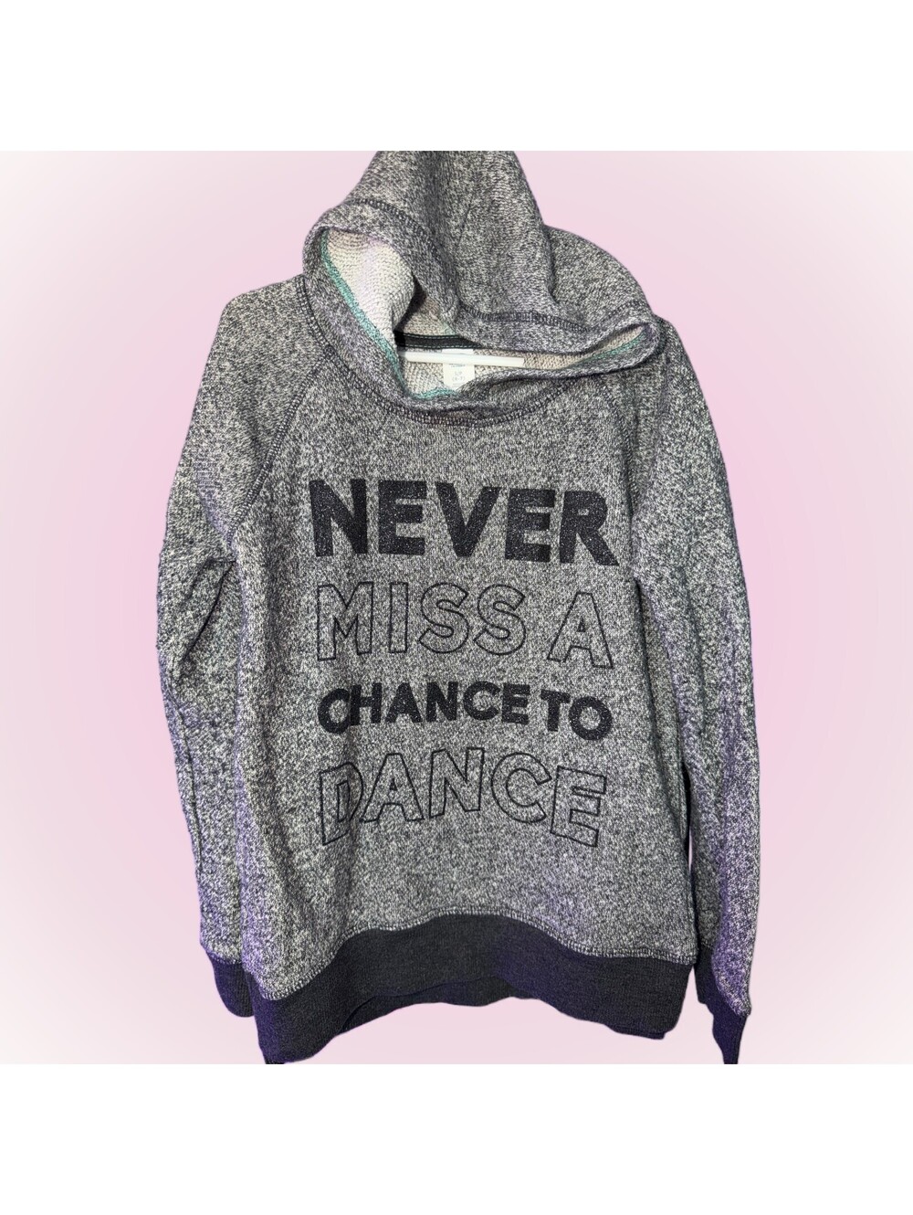 Girls Size Small 6-7 Old Navy Pullover Hoodie | Never Miss a Chance to Dance